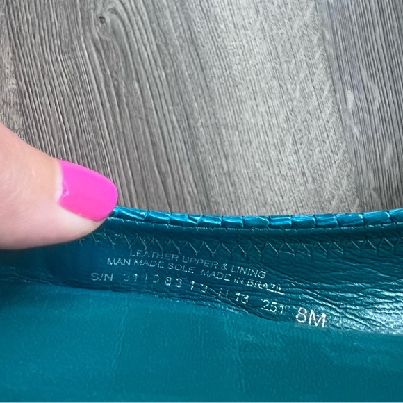 Tory Burch Teal Reva Ballet Flats 8 - Picture 6 of 7